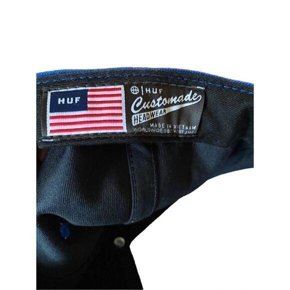 Huf NWT men’s box logo, royal blue snapback hat/cap - Picture 4 of 4